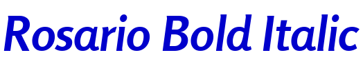 Rosario Bold Italic 字体